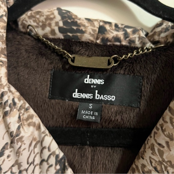 Dennis By Dennis Basso Snake Print Quilted Puffer Jacket Size Small - Picture 5 of 8